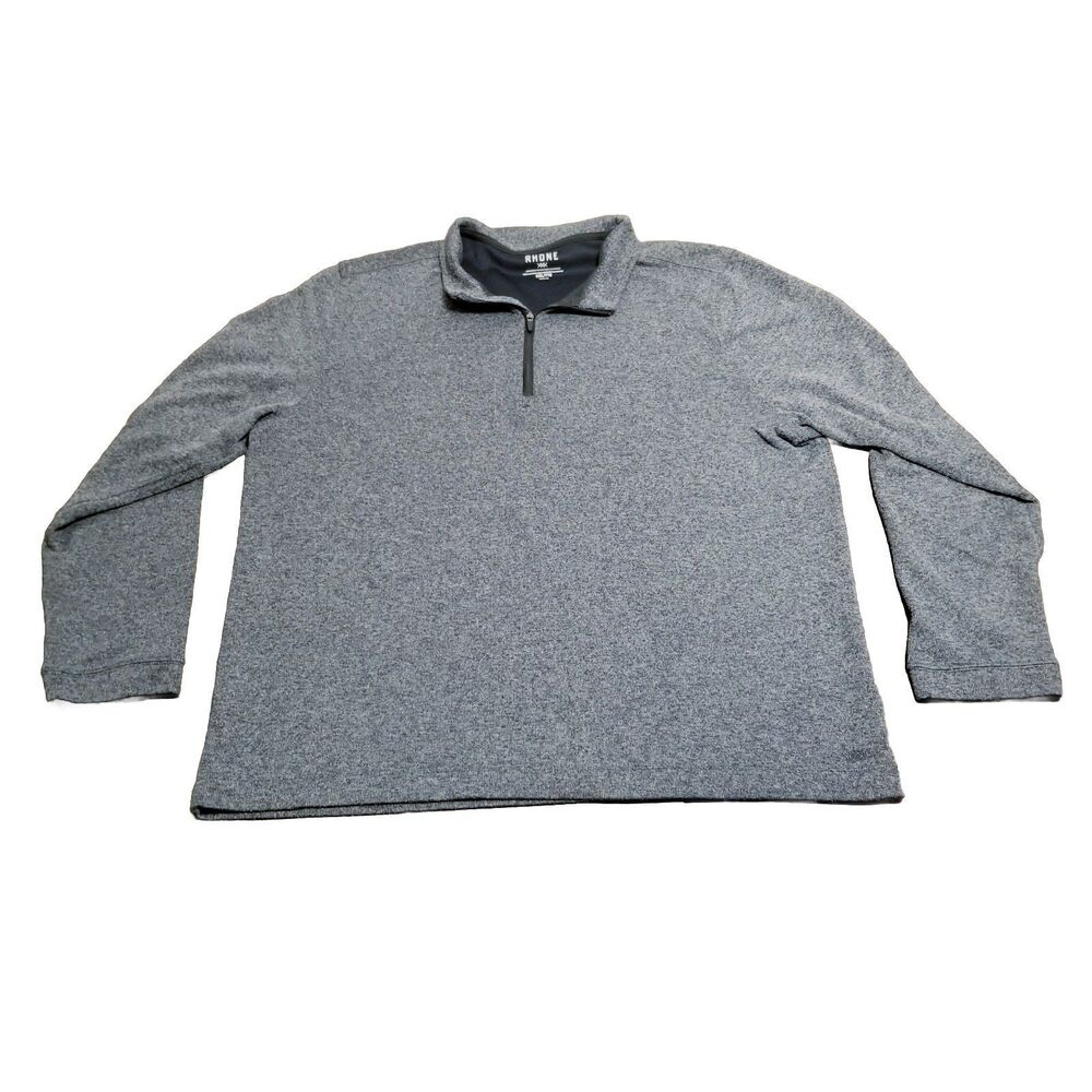 Rhone 1/4 Zip Commuter Sweater Men's Size XXL Gray Fleece Pullover Performance